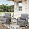 Buenhomino Patio Furniture Wicker Outdoor Conversation Set - 3 of 4