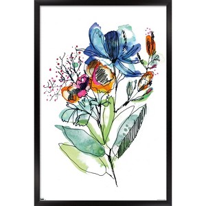 Trends International Cayena Blanca - Flowers Framed Wall Poster Prints - 1 of 4