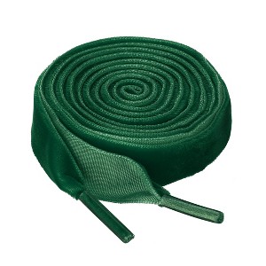 Elerevyo Sneakers Boots Flat Velvet Wide Ribbon Strings Shoelaces 0.6 Inches 1 Pair - 1 of 4