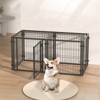 VisioGear 47.2" Dog Crate for Small Medium Large Dogs, Puppy Dog Playpen for Yard Indoor Outdoor, Pet Dog Cage Kennel, Black, 47.2"*23.6"*23.6" - 2 of 4