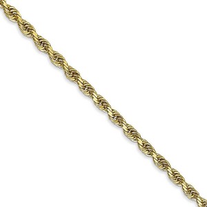 Black Bow Jewelry 3mm 10k Yellow Gold D/C Quadruple Rope Chain Necklace - 1 of 4