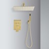 LOVMOR Wall-Mounted Shower System Combo Set with Handheld and 12"Shower head - 2 of 4
