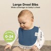 KeaBabies 8pk Organic Baby Bibs for Boy, Baby Drool Bib for Baby Boys and Girls, Newborn Teething Bibs - 2 of 4