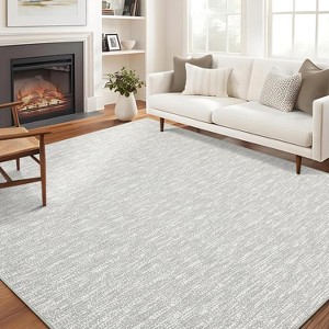 Coucheta Washable Area Rug , Modern Non-Slip Low Pile Indoor Carpet Machine Washable Soft Floor Mat for Living Room Bedroom Office,Multi-Color & Size - 1 of 4