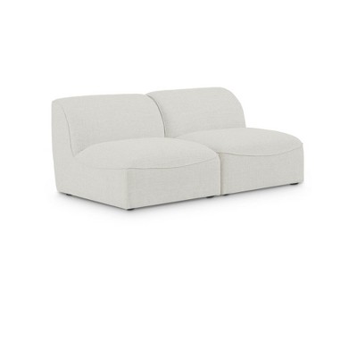 Meridian Furniture,Miramar Durable Linen Textured Modular Sofa