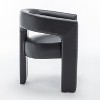 SEYNAR Modern Glam PU Leather Upholstered Dining Chair, Open-Back Accent Chair Set of 4 - 4 of 4