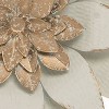9.5 x 9.5 inch White Metal Layered Lotus Flower Wall Décor - Foreside Home & Garden - 4 of 4