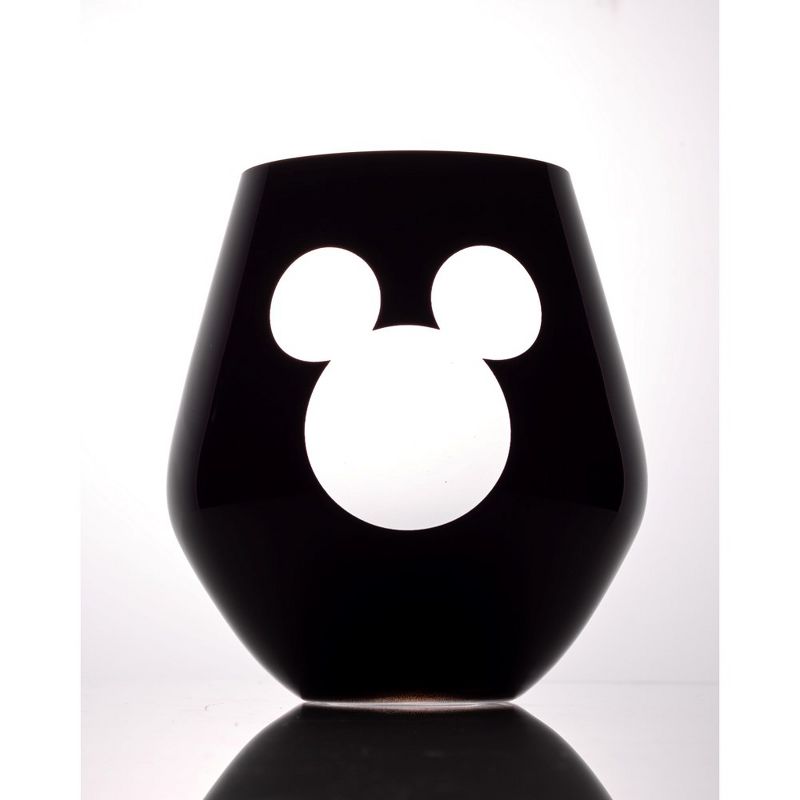 Disney Luxury Mickey Mouse Crystal Stemless Wine Glass - 20 oz - Set of 2, 2 of 6