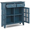 ORRD  Entryway Storage Cabinet Distressed Coastal Blue - 36" Cabinet with Glass Doors & Drawers - 4 of 4