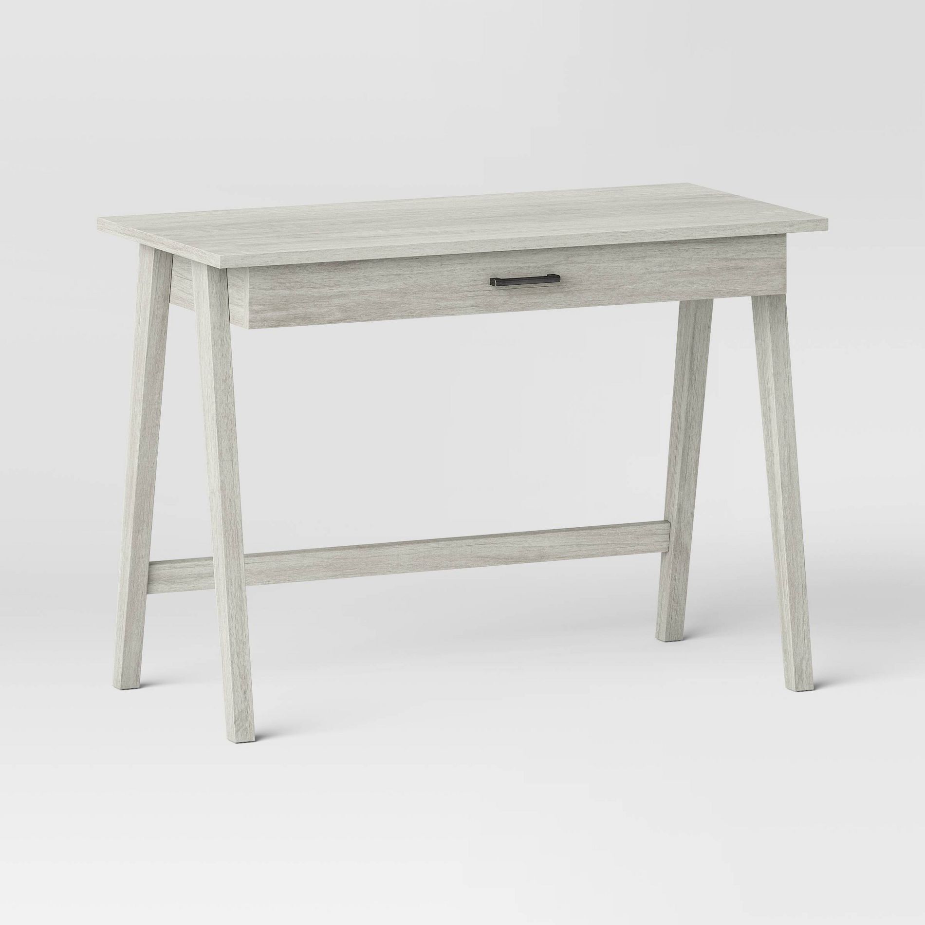 Paulo Wood Writing Desk with Drawer Weathered White - Threshold™: Sleek Home Office Furniture, Laminate Surface, Metal Hardware