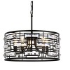 Elegant Lighting Kennedy 18.5 inch pendant in black - 3 of 4