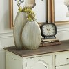 Set of 2 Oval Textured Metal Vase White/Gold - Olivia & May - 2 of 4