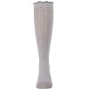Memoi Girls Open Work Shimmer Cotton Blend Knee High Socks - 2 of 3