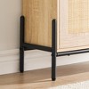 Shoe Storage Cabinet with 2 Flip Doors and Drawers, Natural Rattan Shoe Organizer with Metal Legs and Adjustable Shelf, Freestanding for Entryway - 4 of 4