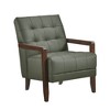 CAVINAS Leather Upholstered Accent Chair,Modern Arm Chairs with Solid Wood Arms and Legs for Bedroom,Reading Room - 3 of 4