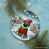 Santa's Little Helper Pug Elf Ornament, Whimsical Canine Christmas Decor| OrnamentallyYou - 4 of 4