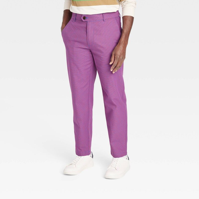 Houston White Adult Checkered Chino Pants - Purple, 1 of 4