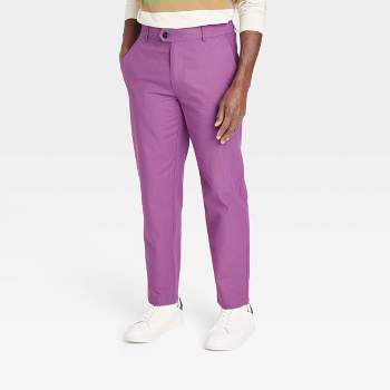 Houston White Adult Checkered Chino Pants - Purple
