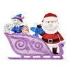 Rudolph the Red-Nosed Reindeer 42in Wide Rudolph Santa and Sleigh 2D PreLit Yard Art, Purple - 4 of 4