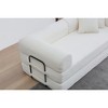 77.9" Corduroy Convertible Sofa Bed with Folding Mattress - 2 of 4
