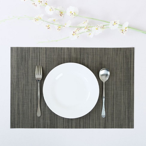 N/C placemats set of 4, heat-resistant woven vinyl placemat, non