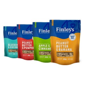 Finley's All Natural Variety Pack with Peanut Butter, Banana,Apple, Cinnamon,Coconut and Pumpkin Biscuit Dog Treats - 4pk/48oz - 1 of 4