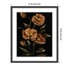 Kate and Laurel Framed Art Moody Floral 6 by Annie Quigley, 21x25, Stylish Black Narrow - 2 of 4