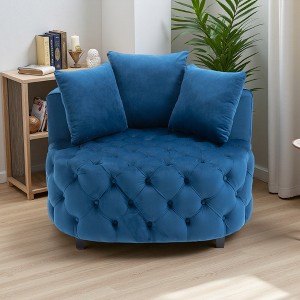 Classical Barrel Accent Chair for Living Room, Bedroom, or Office - 1 of 4