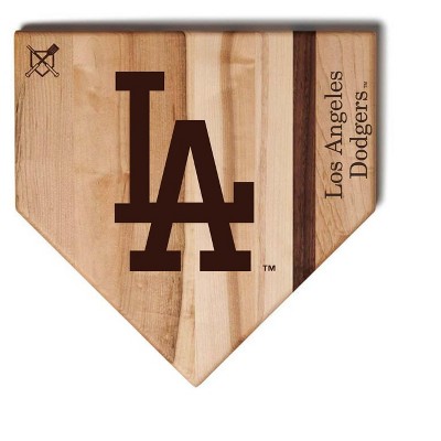 MLB 12-Inch Wooden Home Plate Cutting Board, Los Angeles Dodgers
