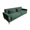 NicBex Couches for Living Room 85" Sofa Velvet Upholstered 3-Seat Couch Soft Sponges Modern Designs Sofa with Gold Accents and Plush Cushions, Orange - 4 of 4