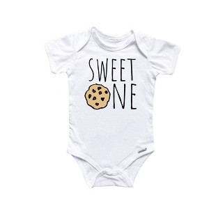 Sweet One Cookie Birthday Onesie® Baby Boy Girl Clothes Infant Bodysuit Funny Cute Newborn GS1 - 1 of 3