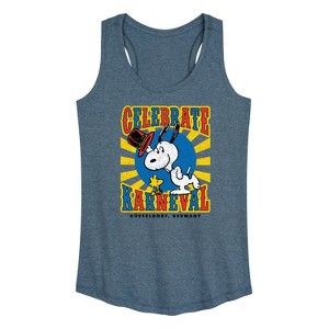 Women's - Peanuts - Snoopy Celebrate Karneval Graphic Racerback Tank - 1 of 4