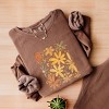 Simply Sage Market Fall Floral Glitter Lightweight Garment Dyed Sweatshirt - 3 of 4