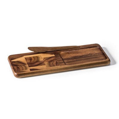 Kalmar Home Solid Acacia Cheeseboard with Knife