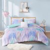 Elegant Tie Dye Print Microfiber Comforter Set, All Season Home Textile fits Colorful Lux Bedroom Decor - 2 of 4