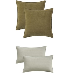 REGALWOVEN 4 Pcs Solid Chenille Soft Couch Throw Pillow Covers for Sofa Living Room Home Decor 20 x 20 Inch - 1 of 4