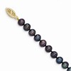 Black Bow Jewelry 6-7mm, Black FW Cultured Pearl & 14k Yellow Gold Clasp Necklace - 2 of 4