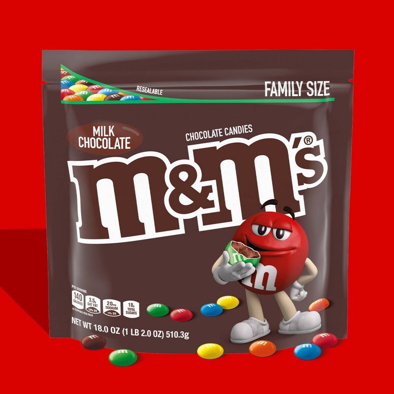 M&#38;M&#39;s Family Size Milk Chocolate Candy - 18oz, 4 of 10