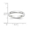 Black Bow Jewelry 2mm to 6mm 10K White Gold Lightweight Half Round Standard Fit Band - 3 of 4