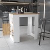 NicBex Mobile Kitchen Island Cart Morden Kitchen Carts with Storage, 1 Cabinet Door and 3 Tier Shelves for Kitchen, White - 3 of 4