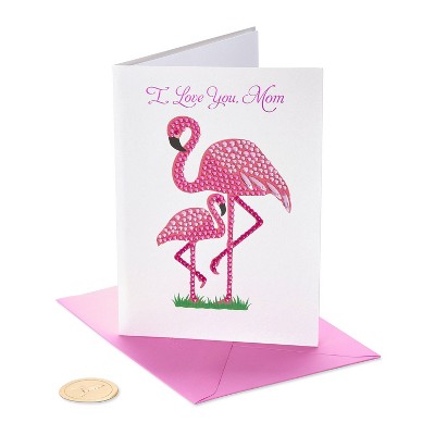 Mother's Day Greeting Card Gemmed Flamingos - PAPYRUS