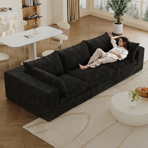 Whisen Cloud Sofa, Corduroy Fabric, Deep Seat Couche - 1 of 4