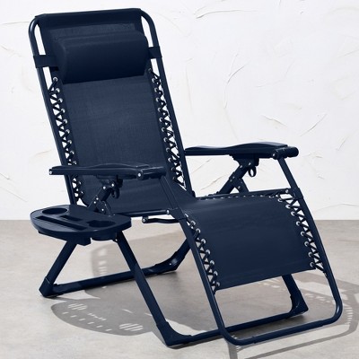 Best Choice Products Monochromatic Zero Gravity Chair, Folding Patio Recliner w/Side Tray, Headrest