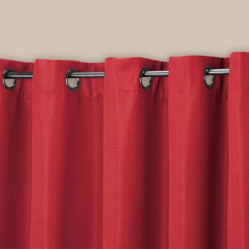 Collections Etc Textured Grommet Top Short Blackout Curtain Panel, 3 of 5