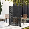 Dovelina Metal Outdoor Privacy Screen Freestanding Patio Decorative Screens - 72"x47", Brown, Cecil - 3 of 4