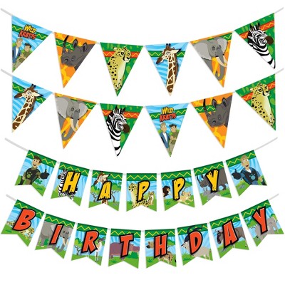 Treasures Gifted Wild Kratts Banner & Pennants Kit - Wild Kratts Party Supplies