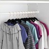 VECELO 30/50/60/100 pk Velvet Clothes Hangers Non Slip & Space-Saving Clothes Hangers with Finger Clips & Tie Rack 9 Color - 2 of 4