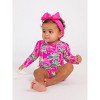 RuffleButts Baby Girls Tropical Long Sleeve UPF50+ One Piece Rash Guard - 4 of 4