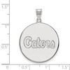 Black Bow Jewelry 14k White Gold Florida Gators NCAA Extra Large Pendant - 2 of 3