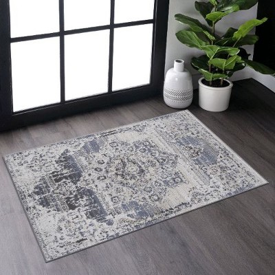 Kumasinova Trendy Stain-Resistant Area Rug – Non-Shedding Living Room Rug, Medallion Rugs for Living Room, Kid & Pet-Friendly, Boho Washable Rugs